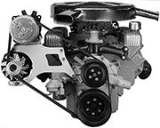 Alan Grove Components 401 - 425 1963-66 Buick Riviera Air Conditioning Compressor and Alternator Bracket, 3 Groove Water Pump, Passenger Side 315R