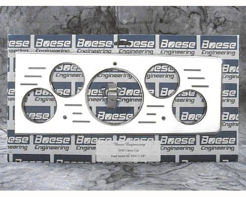 Boese Engineering 1940 Chevy Car Billet Aluminum Dash Insert for VDO Gauges (3 3/8" & 2 1/16")