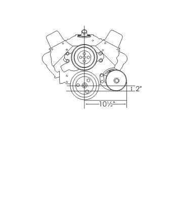 Alan Grove Components Small Block Chevy Power Steering Type 2 Pump Low Profile Bracket, Short Water Pump, Driver Side 411L