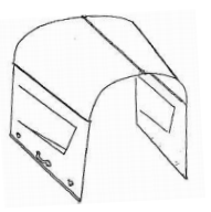 Rootlieb Ford 1928-29 Model A 4 Pc Hoods – 1928-29 Plain Tops/1 Scoop Sides  w/32 Center Hinge