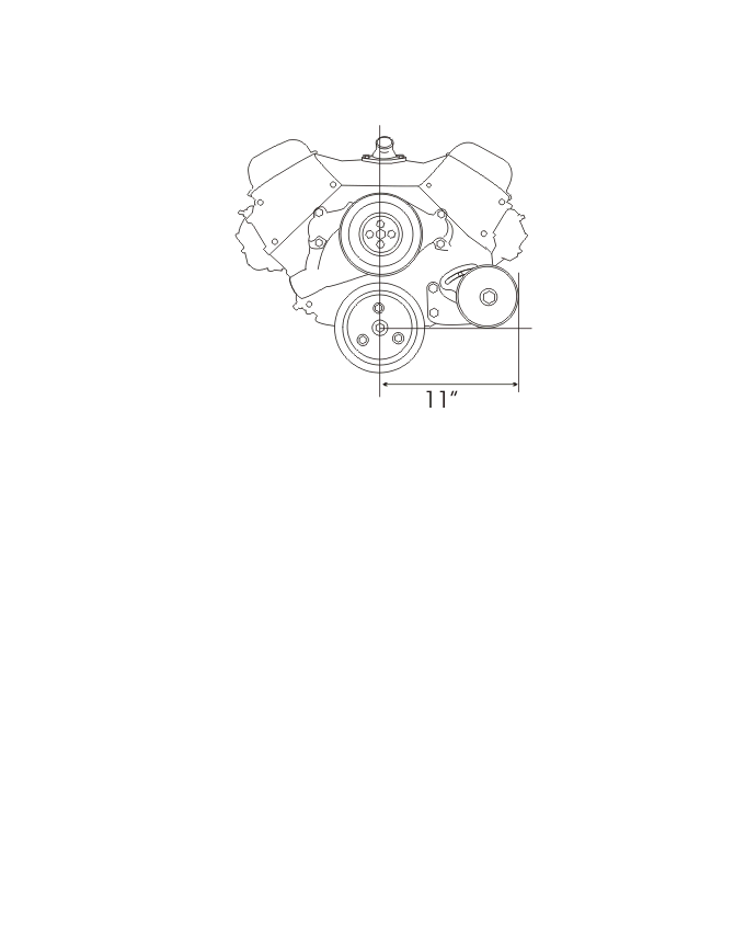 Alan Grove Components 348 - 409 Chevy Power Steering Pump Bracket, Remote Reservoir Type 2 Pump, Low Profile, Driver Side 422L