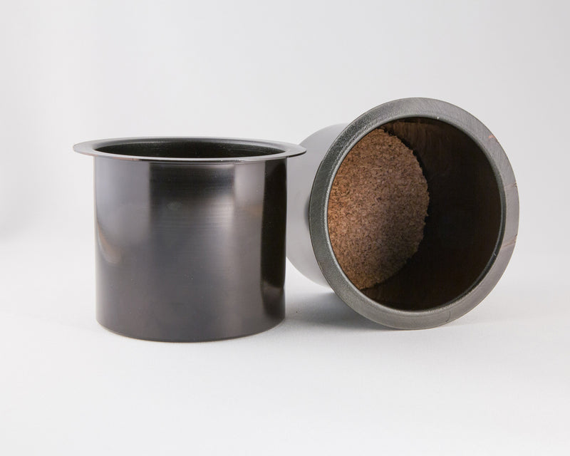 Watsons Medium Black Aluminum cup holders (Pair)