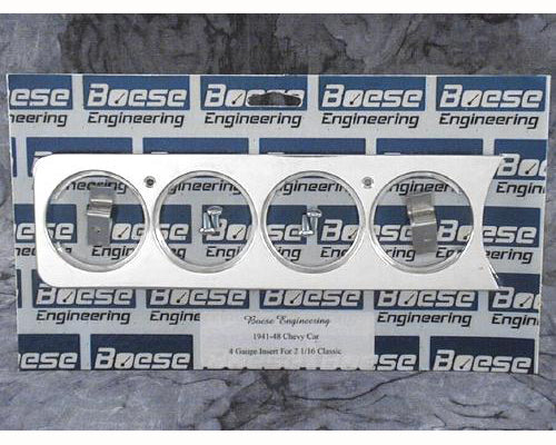 Boese Engineering 1941-1948 Chevy Car Billet Aluminum 4 Gauge Insert