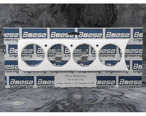 Boese Engineering 1941-1948 Chevy Car Billet Aluminum 4 Gauge Insert