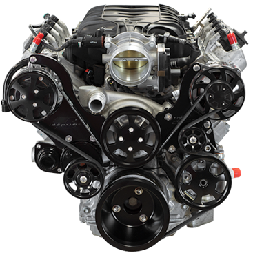 Billet Specialties Black Tru Trac Serpentine System - LT1