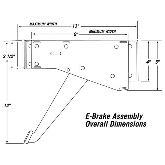 Lokar Under-The-Dash Foot Operated Emergency Brake- Windowed Arm
