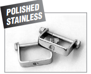 Posies Polished Stainless Steel Spring Clamps (pair)