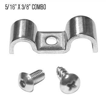 Kugel Komponents Double Clamp 5/16 Inch x 3/8 Inch Combos - 6 Pack