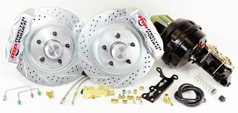 1973-77 GM A-BODY, 70-81 GM F-BODY (Includes & assembled on OE stock height spindles) Pro Driver Front Disc Brake Kit Power Brake Kit