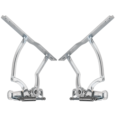 Billet Specialites 1970-81 Camaro Hood Hinge Kit, Gas Springs Included (Pair)
