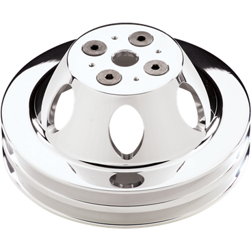 Billet Specialties Polished Aluminum Water Pump Pulley for Small Block Chevy with Short Water Pump