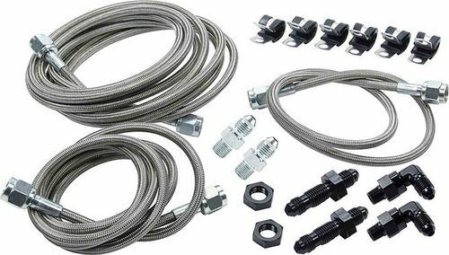 Front End Brake Line Kit For Dirt Late Models w/ Aftermarket Calipers
