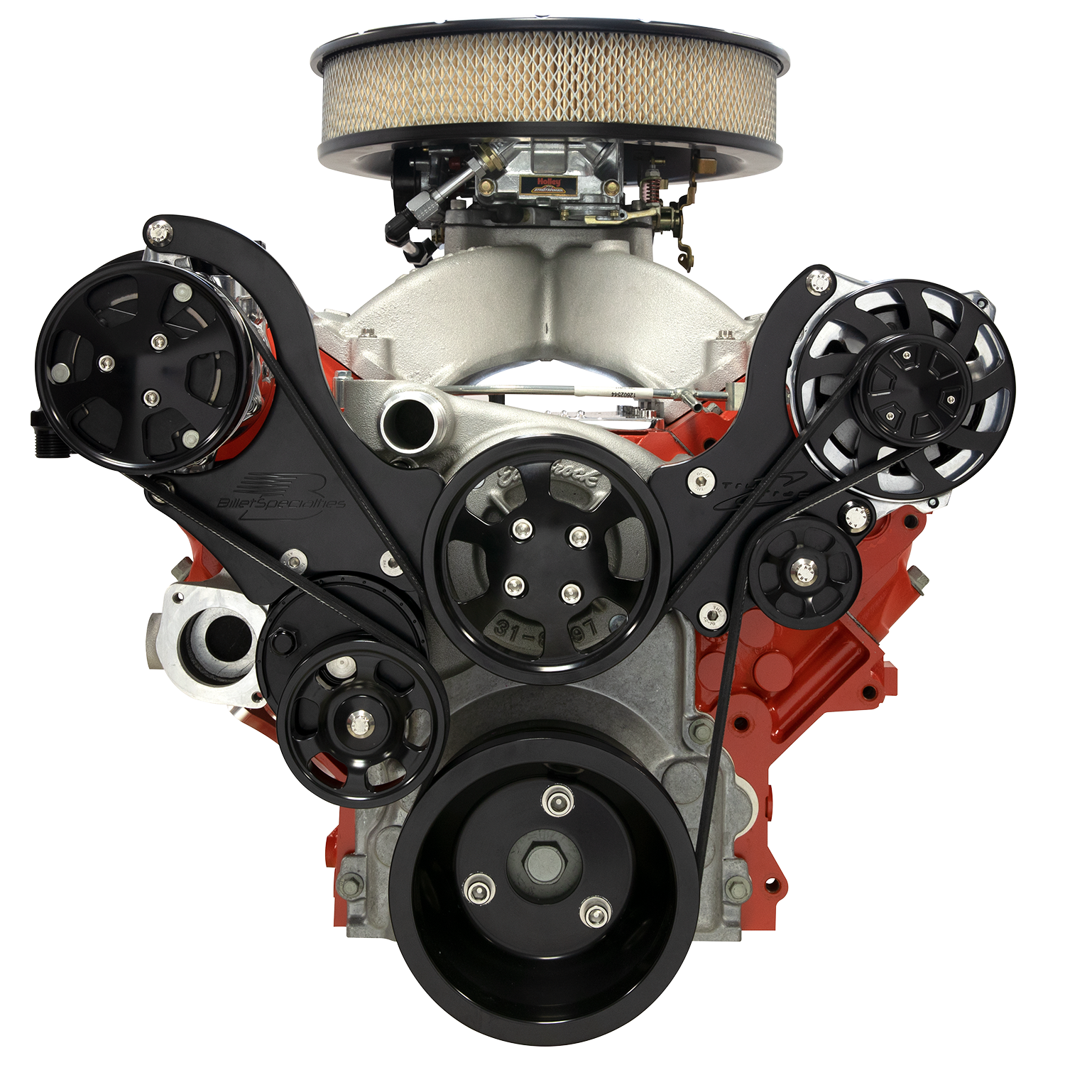 Billet Specialties Premium Tru Trac Serpentine System - LS 1 2 3 6 Top Mount