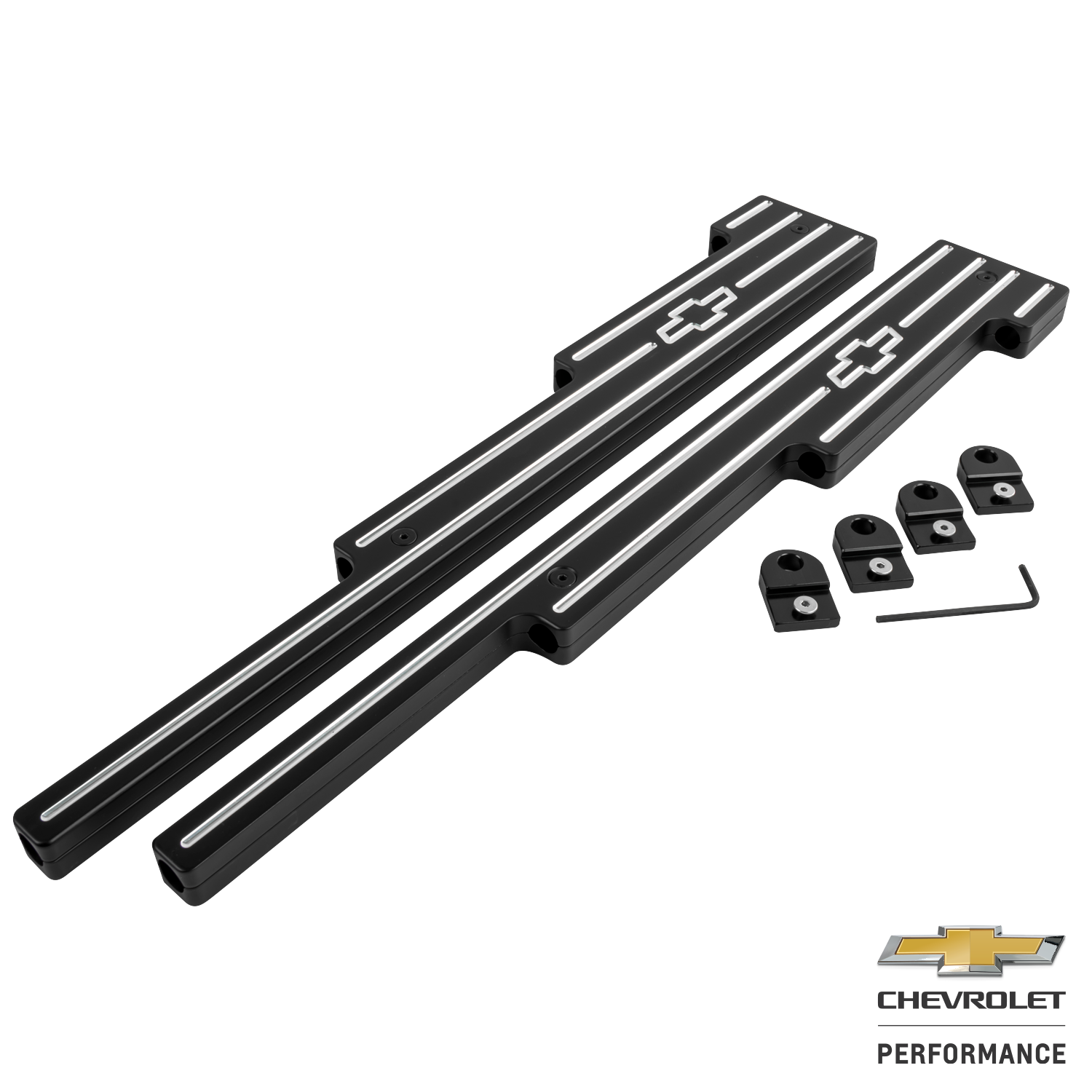 Billet Aluminum Polished Universal Spark Plug Wire Looms, Pair