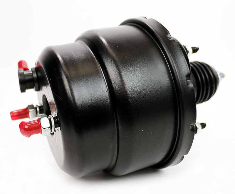 BLACK POWDERCOAT Universal Brake Booster 7" Dual Diaphragm
