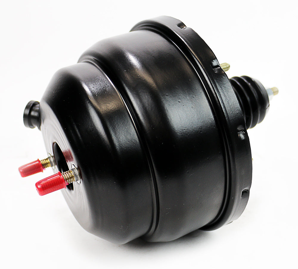 BLACK POWDERCOAT Universal Brake Booster 8" Dual Diaphragm