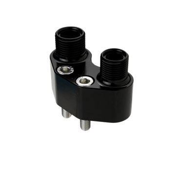 Billet Specialties Sanden SD-7 Straight Out Compressor Manifold