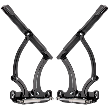 Billet Specialties 1965-67 Chevelle-El Camino and 1967-69 Camaro Hood Hinge Kit, Gas Springs Included (Pair)