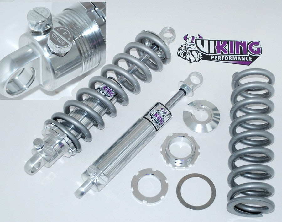 1969-1977 Ford Maverick Viking Double Adjustable Front Coil Over Kit for Standard Ride Height (Factory-1.5" Drop)