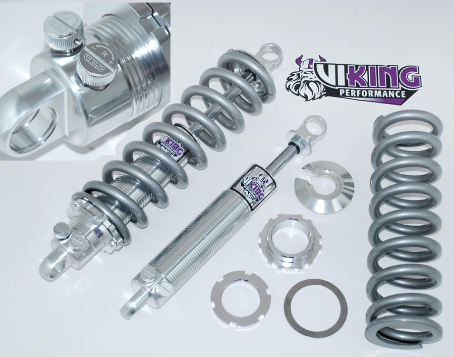 1957-1958 Ford Fairlane Viking Double Adjustable Front Coil Over Kit for Standard Ride Height (Factory-1.5" Drop) Except Retractable Top