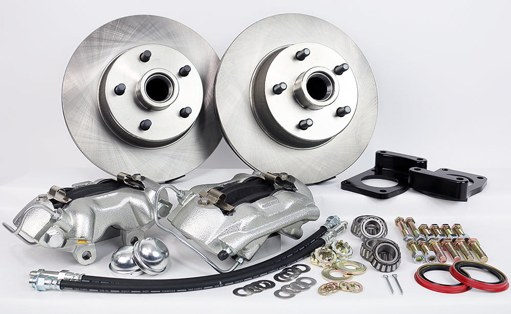 1964-69 MUSTANG V8, 67-69 MERCURYURY COUGAR, 63-69 FAIRLANE, 63-69 FALCON, 70 FALCON w/OE DRUM  Legend Series Front Disc Brake Kit Front Wheel Kit