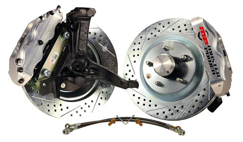 1973-77 GM A-BODY, 70-81 GM F-BODY (Includes & assembled on 2" dropped spindles) Pro Driver Front Disc Brake Kit Power Brake Kit