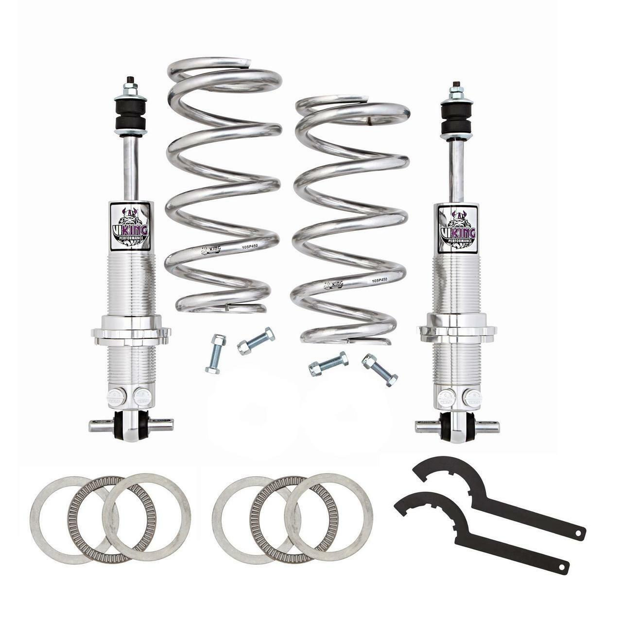 1976-1980 Pontiac Sunbird Viking Double Adjustable Front Coil Over Kit for Standard Ride Height (Factory-1.5" Drop)