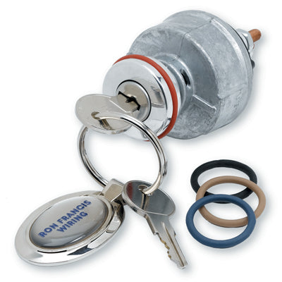 Ron Francis Wiring SYNERGY SERIES Polished Billet Ignition Switch (deep threaded)
