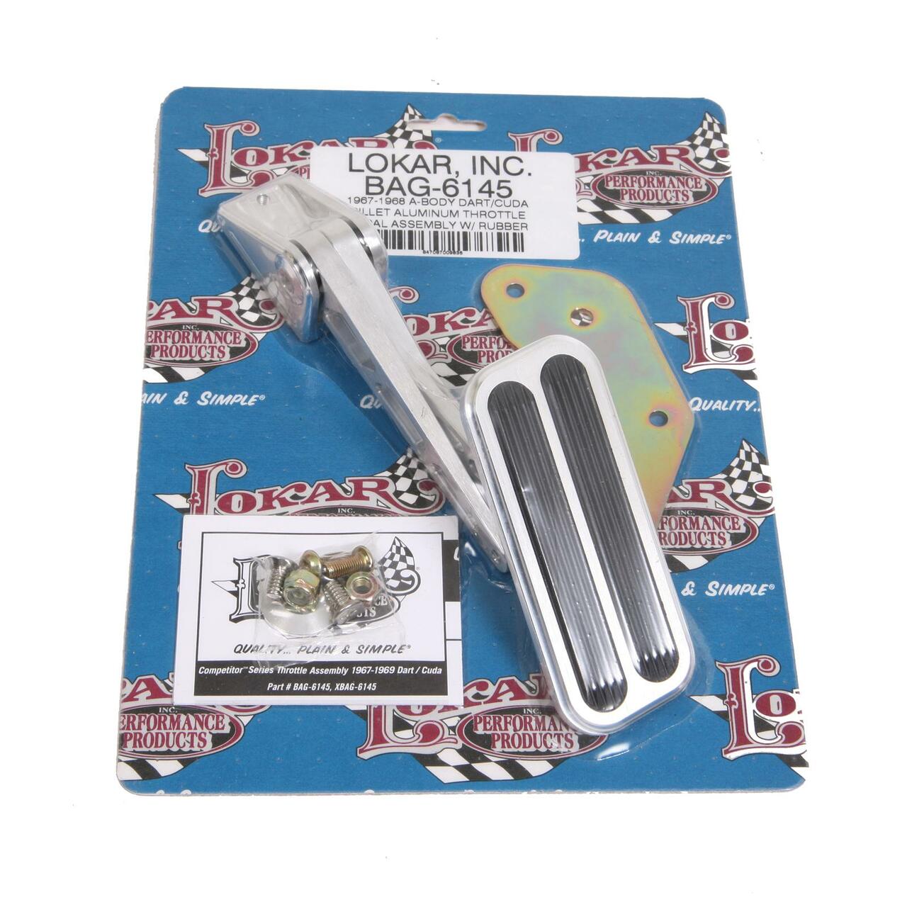 Lokar 1967-1969 Dart/Cuda Competitor Series Throttle Assemblies & Pedal Pads