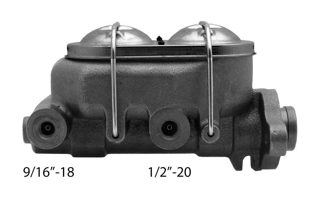 GM Universal Cast Iron Master Cylinder (9/16" & 1/2" Ports Both Sides)