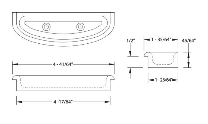 Lokar Billet Aluminum Arm Rest Door Pulls- Oval or Crescent
