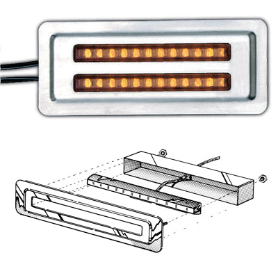 Ron Francis Wiring 4 Dual Amber LEDs in Mounting Plate