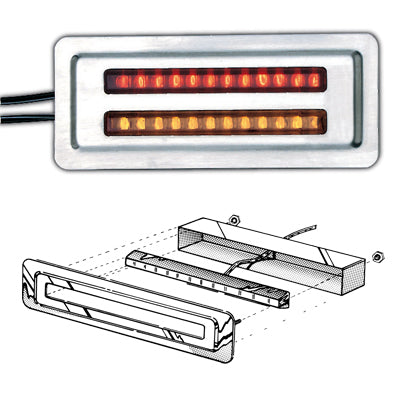 Ron Francis Wiring 4 Red & Amber - Dual LEDs in Mounting Plate