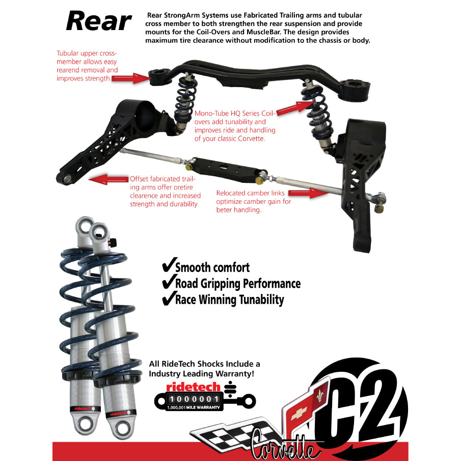 1963-67 Chevy Corvette RideTech Bolt On Coilover Suspension