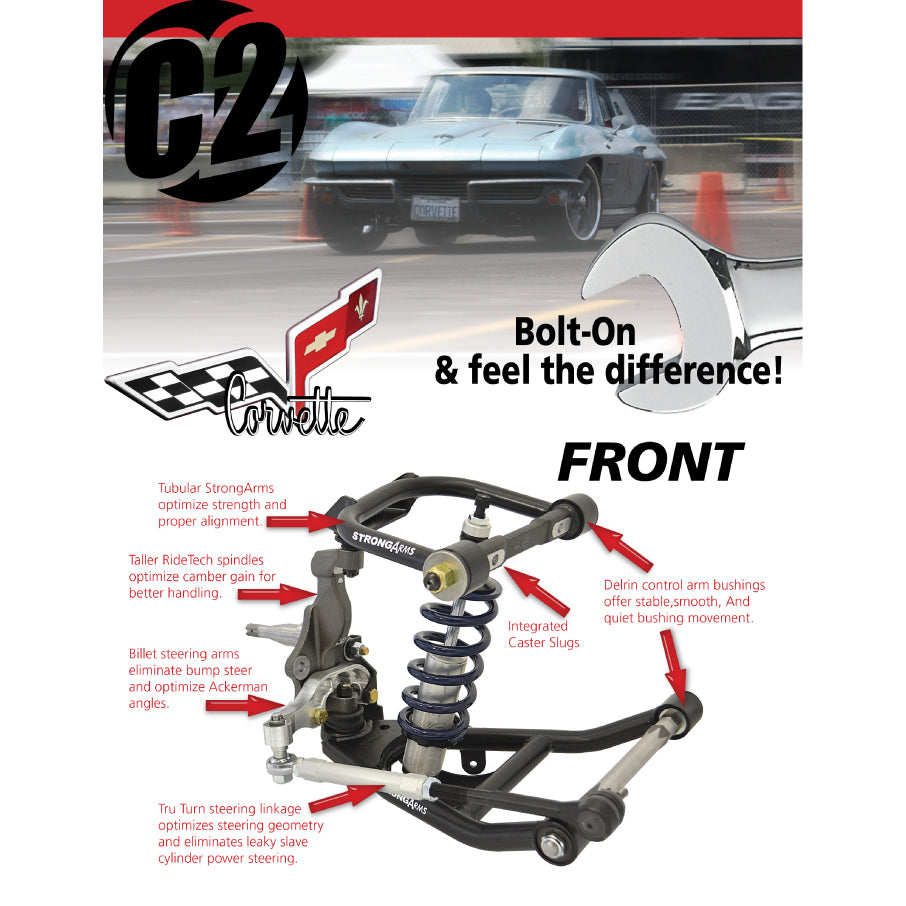 1963-67 Chevy Corvette RideTech Bolt On Coilover Suspension