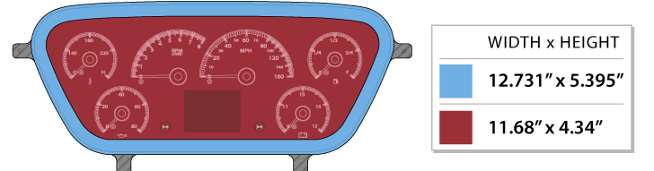 1953-55 Ford Pickup Dakota Digital HDX Instruments