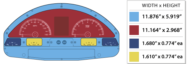 1956 Ford Pickup Dakota Digital HDX Gauges