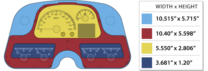 1962-84 Toyota FJ Dakota Digital HDX Instruments