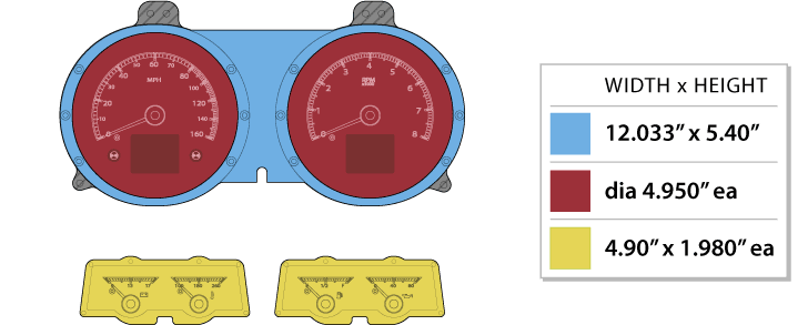 1968 Chevy Camaro with Console Gauges HDX Instruments