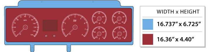 1970-72 Chevy Malibu/non SS Chevelle/El Camino HDX Instruments