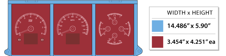 1973-79 Ford Pickup, 78-79 Bronco Digital HDX Gauges