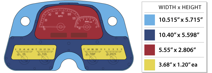 1962-84 Toyota FJ Dakota Digital VHX Instruments