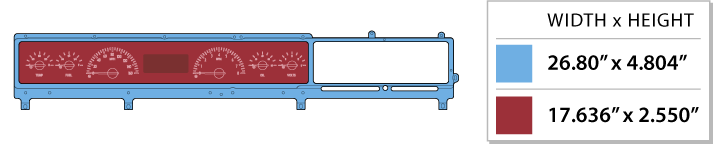 1966-67 Ford Fairlane Dakota Digital VHX Instruments