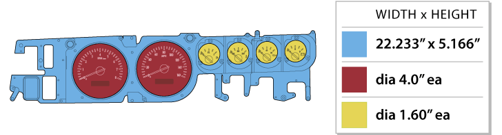 1968-70 Dodge Charger, Super Bee, Coronet R/T, 1970 GTX and Road Runner Dakota Digital VHX Gauges