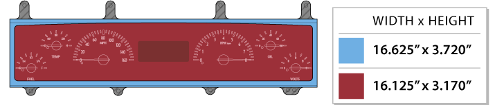 1969-76 Chevy Nova, 1973-75 Buick Apollo, 1975-76 Buick Skylark, 1973-76 Olds Omega, 1971-76 Pontiac Ventura VHX Instruments