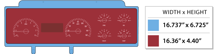 1970-72 Chevy Mailbu/non SS Chevelle/El Camino VHX Instruments