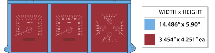 1973- 79 Ford Pickup, 78- 79 Bronco Digital VHX Gauges