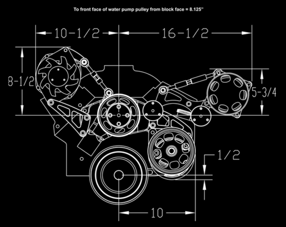 Billet Specialties Small Block Chevy Top Mount - Alternator Kit Only, Polished or Black