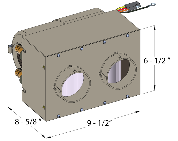 Maradyne 9" Stoker Heater Floor/Under dash Heater