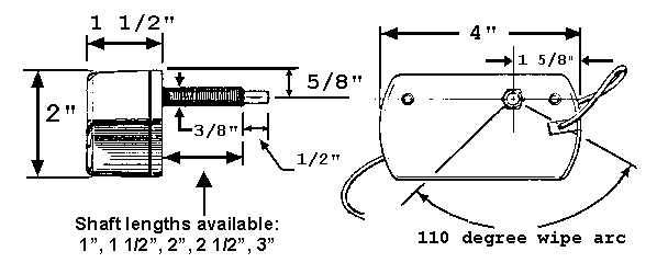 Mighty Wiper Straight Shaft Motor